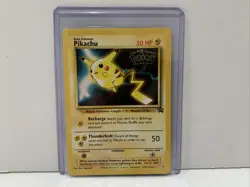 Pikachu Black Star Promo #4 1999 Kids WB The First Movie Pokemon Card Excellent - Image 1