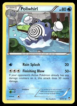2014 Furious Fists Set Pokemon Card 016 Poliwhirl LP - Image 1