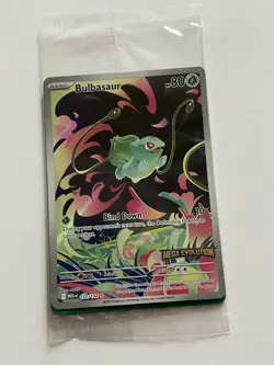 SEALED Pokemon Bulbasaur 133/132 English Mega Evolution Stamped Promo ETB Card - Image 1