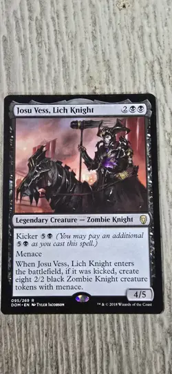 MTG Josu Vess, Lich Knight Dominaria Set, Light Play Condition - Image 1