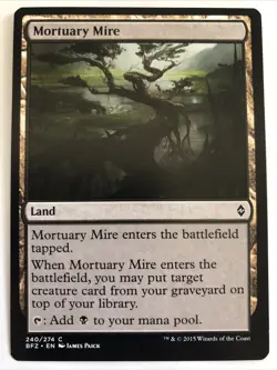 MTG Battle For Zendikar Mortuary Mire 240/274 LP - Image 1