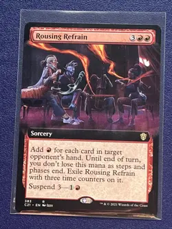 MTG Rousing Refrain 383 Extended Art - Commander 2021 C21 - Image 1