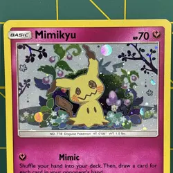 Mimikyu Promo SM163 Team Up Blister Pokemon Card Excellent LP Sun & Moon Holo - Image 3