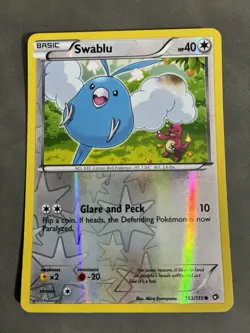 Swablu - Reverse Holo - 103/113 Legendary Treasures - Pokemon TCG - 2013 - Image 1