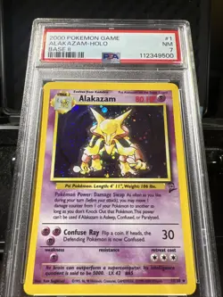 PSA 7 Alakazam Holo Rare Base Set 2 2000 Pokemon - Image 1