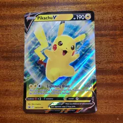 Pokemon TCG Pikachu V Pokemon Oversized Promos SWSH198 Holo Promo - Image 1