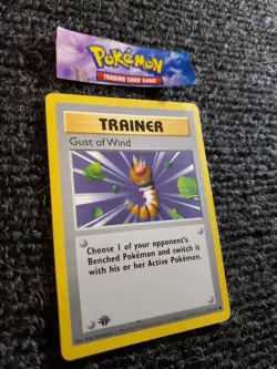 Pokemon TCG Gust of Wind Base Set 93/102 Shadowless 1st Edition LP-NM - Image 3