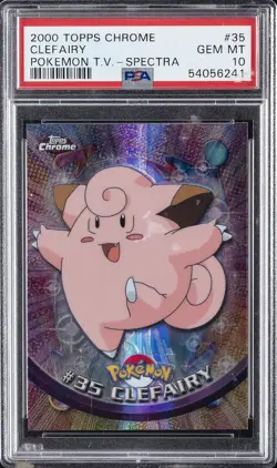 2000 TOPPS CHROME POKEMON T.V. SPECTRA #35 CLEFAIRY PSA 10 - Image 1