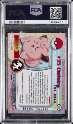 2000 TOPPS CHROME POKEMON T.V. SPECTRA #35 CLEFAIRY PSA 10 - Image 2