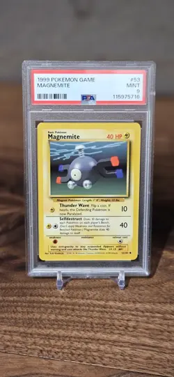 1999 POKEMON GAME BASE SET #53 MAGNEMITE PSA 10 GEM MINT - Image 1
