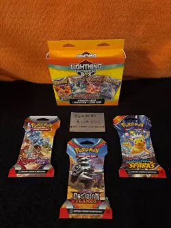 Pokemon TCG Lightning Power Box 4 Pack New Factory Sealed [Box Dent], + Bonus - Image 1