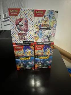 Pokemon TCG Prismatic Evolutions, 151, Surging Sparks Booster Bundle (x2) BUNDLE - Image 1