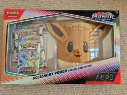 Pokemon SV Prismatic Evolutions Accessory Pouch Special Collection Eevee New TCG - Image 1