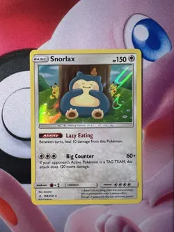 Pokemon TCG Snorlax Unbroken Bonds 158/214 Holo Holo Rare NEAR MINT - Image 1