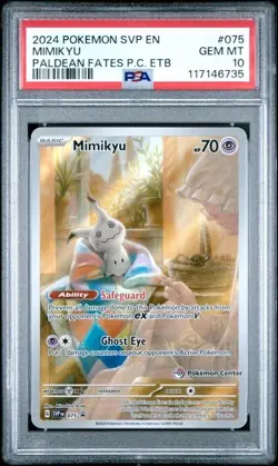 2024 POKEMON SVP EN-SV BLACK STAR PROMO 075 MIMIKYU PALDEAN FATES POKEM - PSA 10 - Image 1