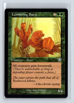 LUMBERING SATYR - MTG Magic the Gathering Card - Mercadian Masques - Uncommon - Image 1