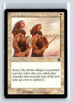 FRESH VOLUNTEERS - MTG Magic the Gathering Card - Mercadian Masques - Common - Image 1