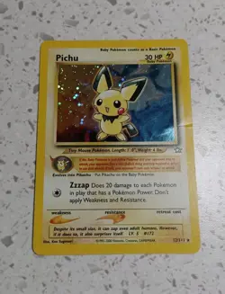 Pichu 12/111 Neo Genesis 2000 Holo Rare WOTC Pokemon Card TCG - Image 1
