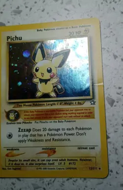 Pichu 12/111 Neo Genesis 2000 Holo Rare WOTC Pokemon Card TCG - Image 4