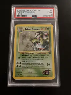 Erika’s Venusaur Holo Gym Challenge PSA 4 2000 WOTC Pokemon Card #4 - Image 1