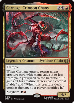Carnage, Crimson Chaos Marvel's Spider-Man NM Creature Rare MAGIC CARD ABUGames - Image 1