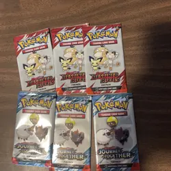 6x Pokemon TCG Trading Card Game Booster Fun Packs RARE!! - Image 1