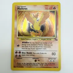 Pokemon TCG Moltres 12/62 Holo Rare Fossil WOTC Pokemon Card LP - Image 1