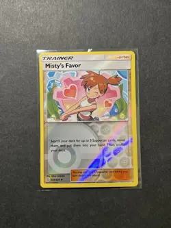 Misty's Favor 202/236 Reverse Holo Pokemon Card SM Unified Minds PTCG 2019 NM - Image 1