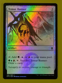 FOIL Temur Banner x1 Khans of Tarkir x1 Magic the Gathering MTG - Image 1