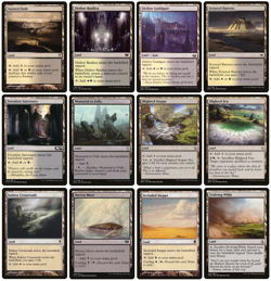 MTG - 12 x Different White & Black Orzhov Lands for COMMANDER deck building - LP - Image 1