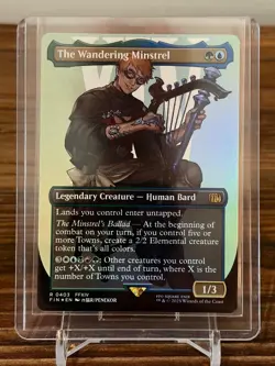 Magic The Gathering MTG #403 The Wandering Minstrel Borderless Foil - Image 1
