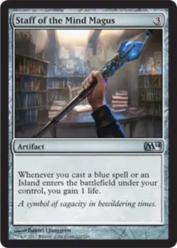 Staff of the Mind Magus - Magic 2014 (M14) #221/249 MTG Magic The Gathering - Image 1