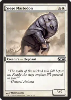 Siege Mastodon - Magic 2014 (M14) #34/249 MTG Magic The Gathering - Image 1