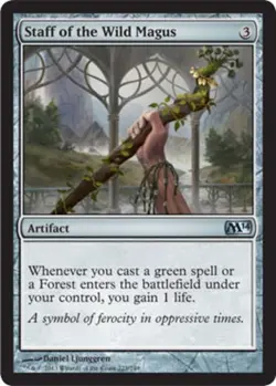 Staff of the Wild Magus - Magic 2014 (M14) #223/249 MTG Magic The Gathering - Image 1