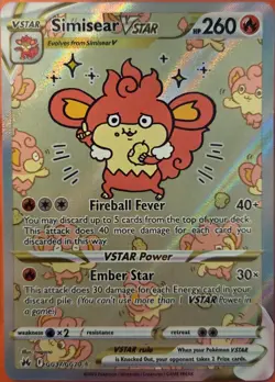 Simisear VSTAR GG37/GG70 Crown Zenith Galarian Gallery Ultra Rare Pokemon TCG - Image 1