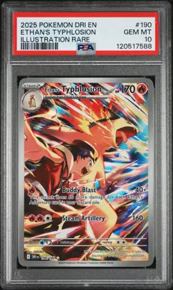Ethan's Typhlosion 190/182 Pokemon Destined Rivals Illustration Rare PSA 10 - Image 1