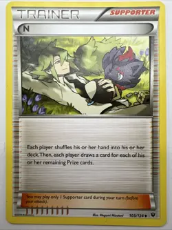 N (Supporter) 105/124 XY - Fates Collide NM Pokemon Fast Shipping - Image 1
