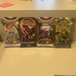 Pokemon Lot 4x Booster Packs - Steam Siege, Lost Origins, Brilliant Stars, Base - Image 2