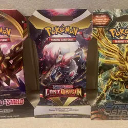 Pokemon Lot 4x Booster Packs - Steam Siege, Lost Origins, Brilliant Stars, Base - Image 4