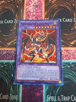Yugioh Masquerade the Blazing Dragon MP22-EN208 Super Rare 1st Edition Near Mint - Image 1