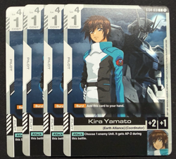 Gundam Card Game TCG - Kira Yamato ST04-010 C Pilot (Playset/4 Copies) - Image 1