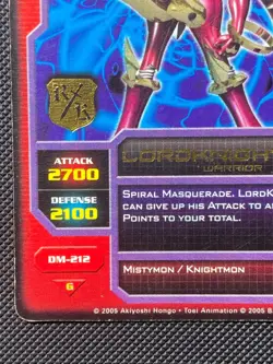 DM-212 LordKnightmon Gold Name Text Digimon CCG Card Royal Knights 2005 - Image 5
