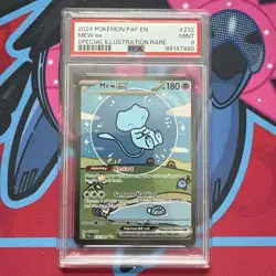 Pokemon Mew EX TCG Card 232/091 Paldean Fates Sir PSA 9 'Bubble Mew' - Image 1