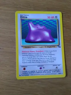 DITTO 18/62 NEAR MINT* NON HOLO Rare | FOSSIL | Pokemon card - Image 3