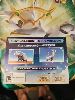 Shiny Koraidon / Miraidon GameStop Unused Code Card Pokemon Scarlet Violet NEW - Image 1
