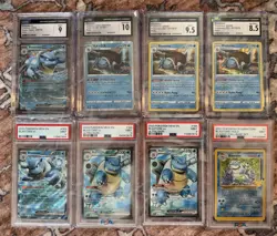 Lot of 8 Graded Blastoise Pokemon Cards PSA & CGC - 2021-2024 - Mint to Gem - Image 1