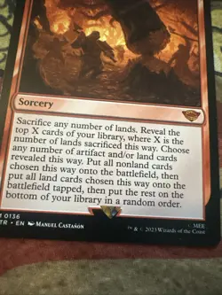 Mtg Magic Misprint Hologram Error Hew The Entwood LOTR Card - Image 2
