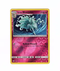 Alolan Ninetales 145/236 Sm-Cosmic Eclipse Reverse Holo Rare - Pokemon Card - Image 1