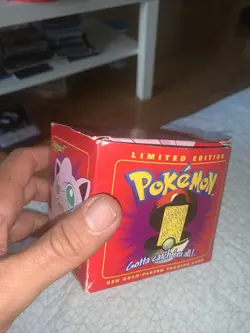 1999 Burger King BK Pokemon 24K Gold Plated Trading Card JigglyPuff PokeBall Box - Image 2