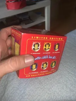 1999 Burger King BK Pokemon 24K Gold Plated Trading Card JigglyPuff PokeBall Box - Image 5